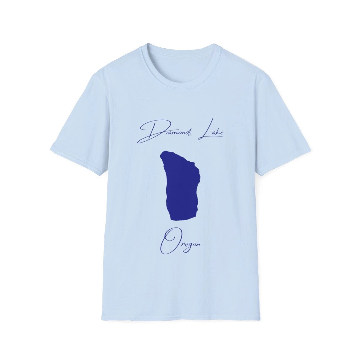 Oregon  Diamond  Lake  T-shirt  front  position  view  from  front  light  blue.webp