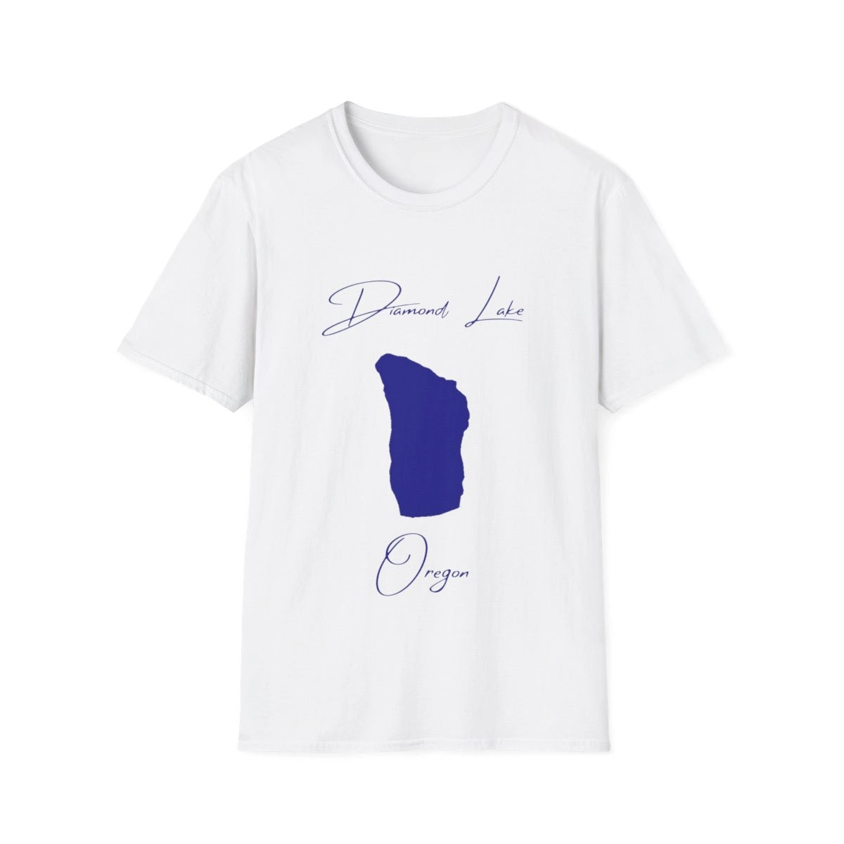 Oregon  Diamond  Lake  T-shirt  front  position  view  from  front  white.webp