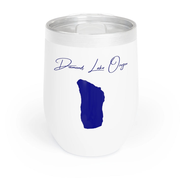 Oregon  Diamond  Lake  Wine  Tumbler  front  position  view  from  front  white.webp
