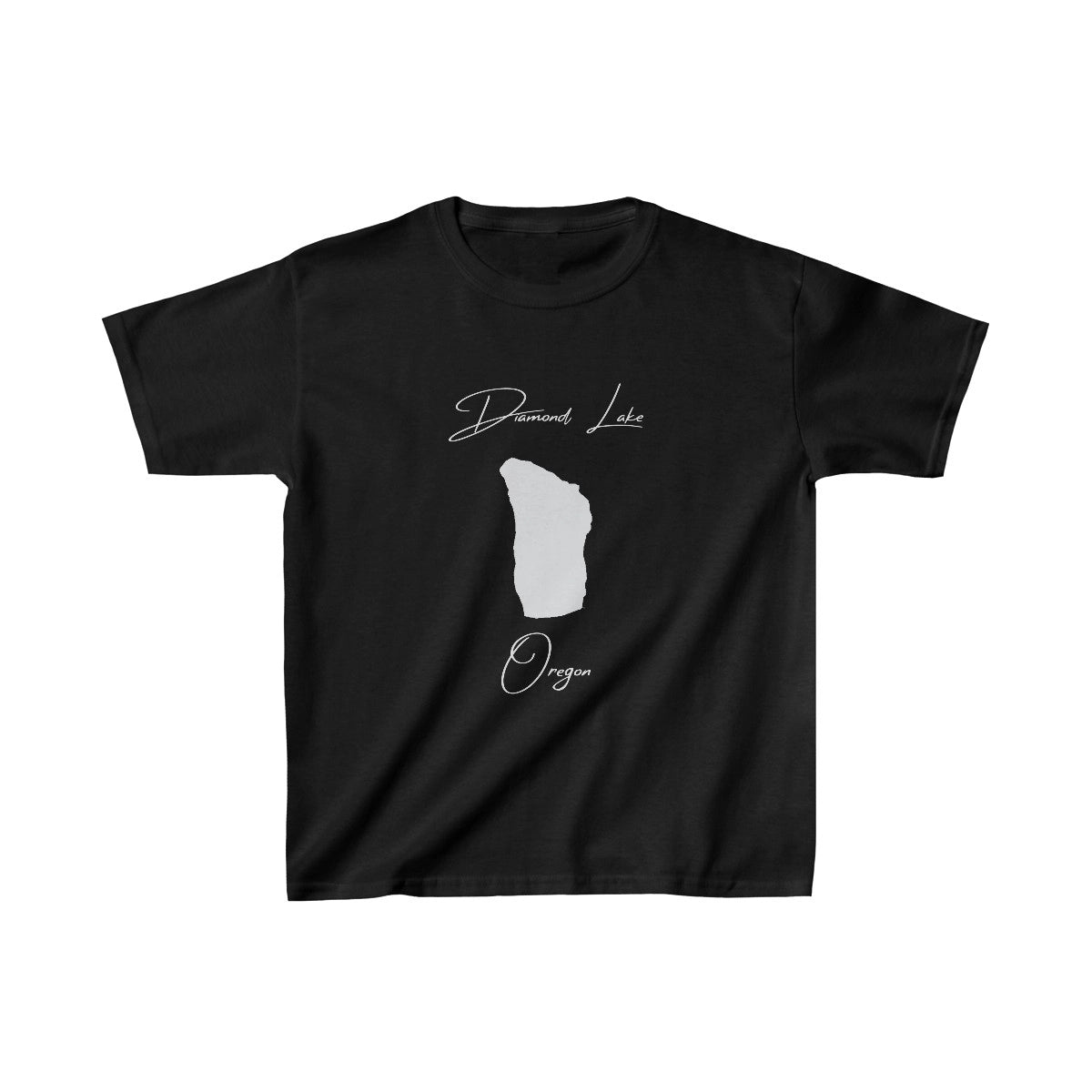 Oregon  Diamond  Lake  Youth  T-shirt  front  position  view  from  front  black.webp