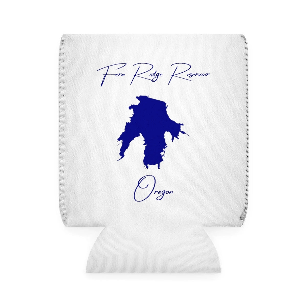 Oregon  Fern  Ridge  Reservoir  Can  Koozie  front  position  view  from  front-1  white.webp