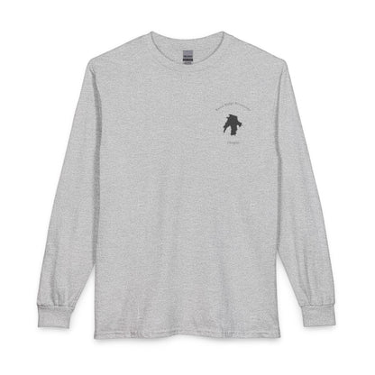 Oregon  Fern  Ridge  Reservoir  Long  Sleeve  Fishing  T-shirt  front  position  view  from  front  sport  grey.webp