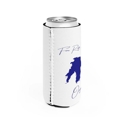 Oregon  Fern  Ridge  Reservoir  Slim  Can  Koozie  all  position  view  from  right  white.webp