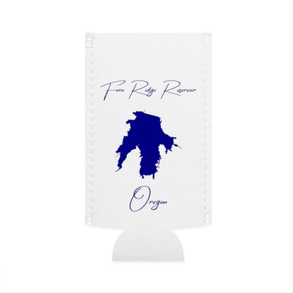 Oregon  Fern  Ridge  Reservoir  Slim  Can  Koozie  front  position  view  from  flat-front  white.webp