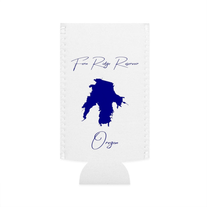 Oregon  Fern  Ridge  Reservoir  Slim  Can  Koozie  front  position  view  from  flat-front  white.webp