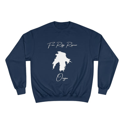 Oregon  Fern  Ridge  Reservoir  Sweatshirt  front  position  view  from  front  navy.webp
