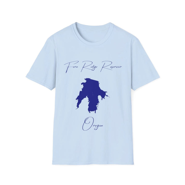 Oregon  Fern  Ridge  Reservoir  T-shirt  front  position  view  from  front  light  blue.webp