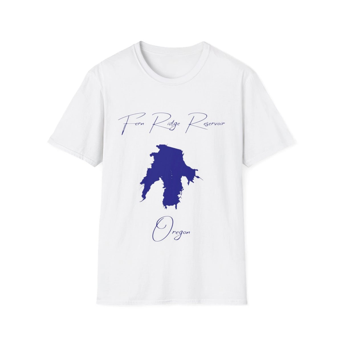 Oregon  Fern  Ridge  Reservoir  T-shirt  front  position  view  from  front  white.webp