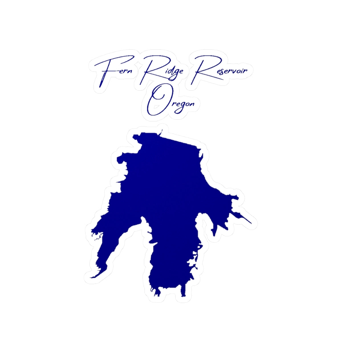 Oregon  Fern  Ridge  Reservoir  Vinyl  Decal  other  position  view  from  front  4  x  6.webp