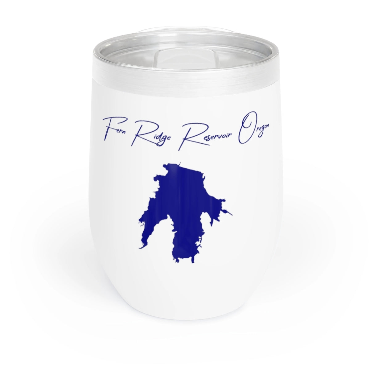 Oregon  Fern  Ridge  Reservoir  Wine  Tumbler  front  position  view  from  front  white.webp