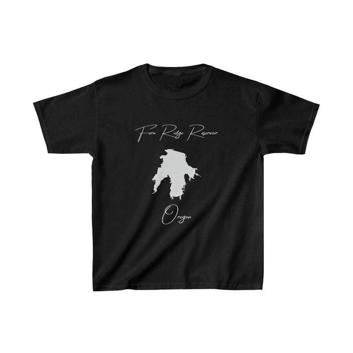 Oregon  Fern  Ridge  Reservoir  Youth  T-shirt  front  position  view  from  front  black.webp