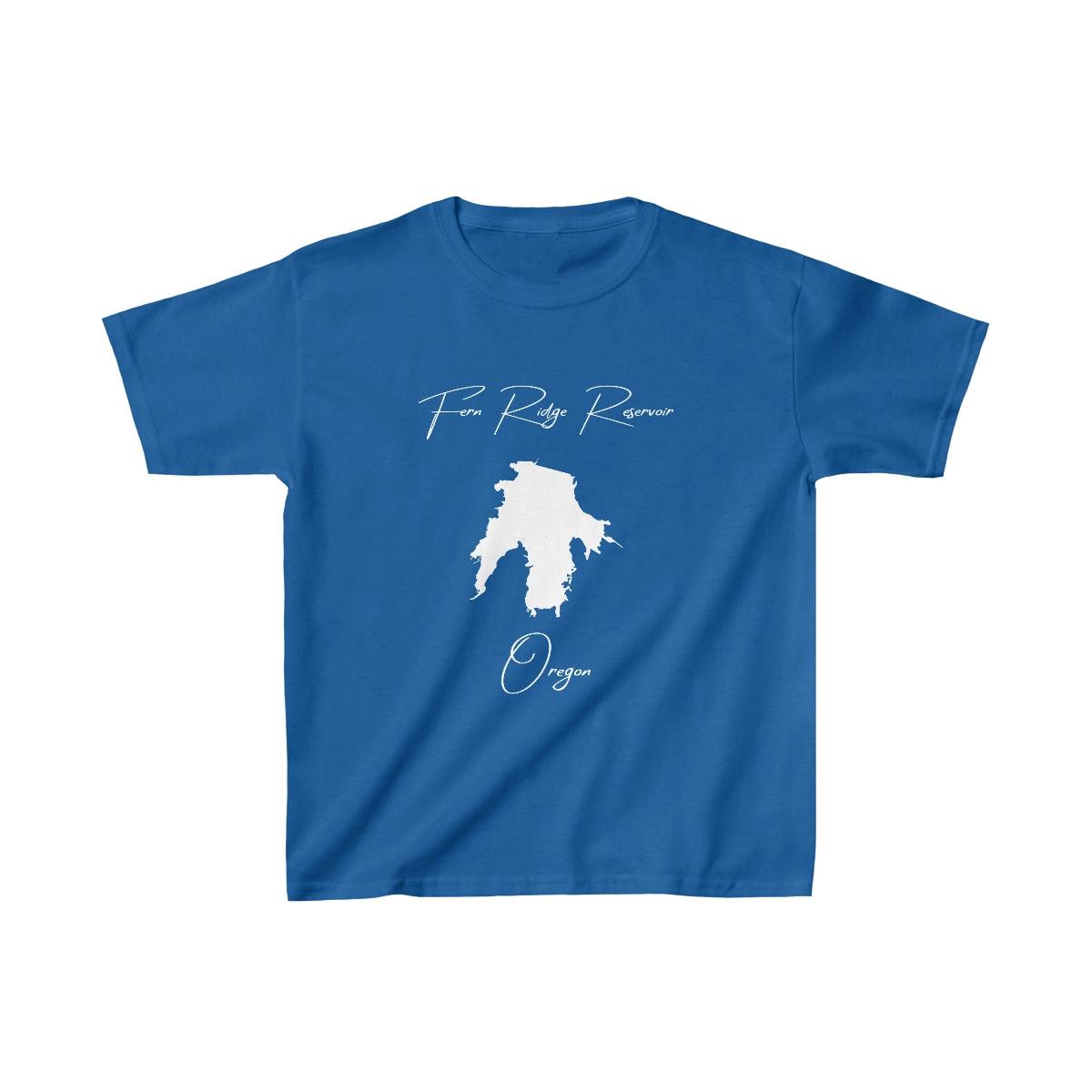 Oregon  Fern  Ridge  Reservoir  Youth  T-shirt  front  position  view  from  front  royal.webp