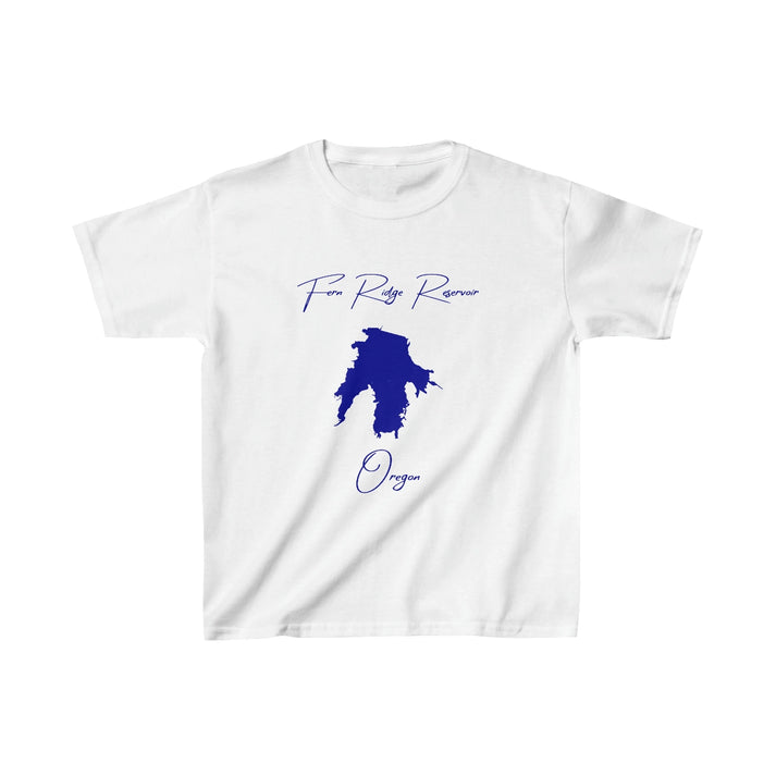 Oregon  Fern  Ridge  Reservoir  Youth  T-shirt  front  position  view  from  front  white.webp