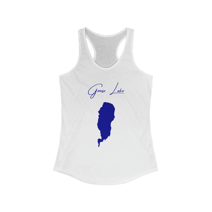 Oregon  Goose  Lake  Racerback-Tank  front  position  view  from  front  solid  white.webp