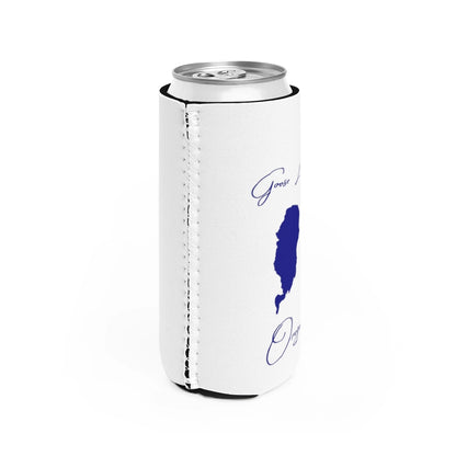 Oregon  Goose  Lake  Slim  Can  Koozie  all  position  view  from  right  white.webp