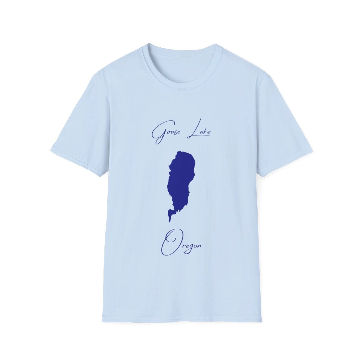 Oregon  Goose  Lake  T-shirt  front  position  view  from  front  light  blue.webp