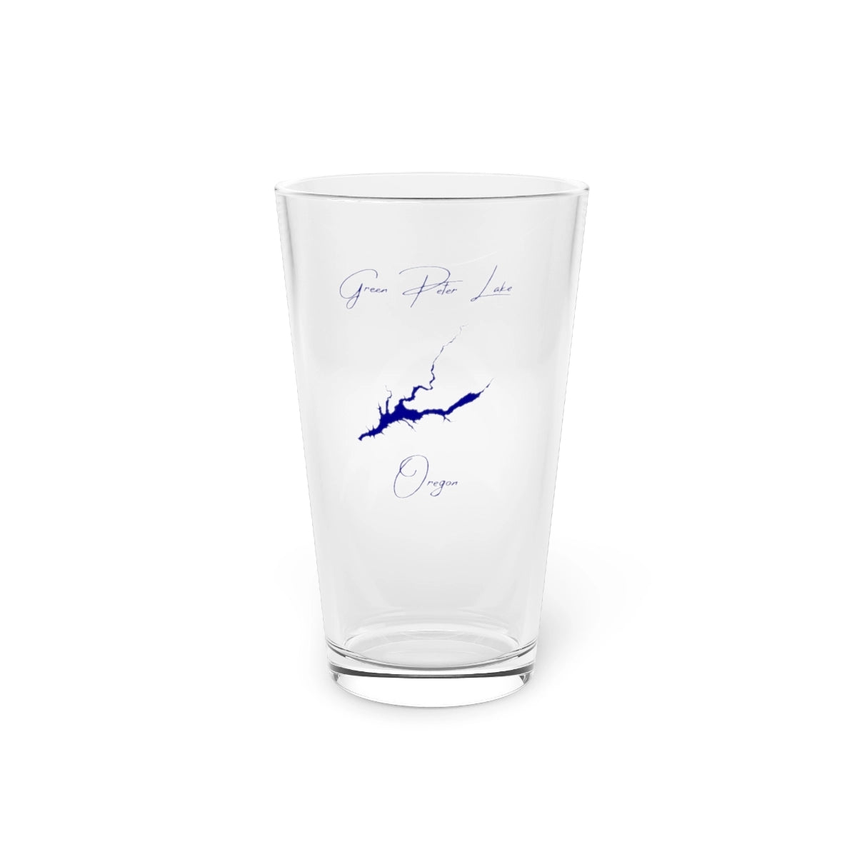 Oregon  Green  Peter  Lake  16oz  Pint  Glass  front  position  view  from  front  16oz.webp