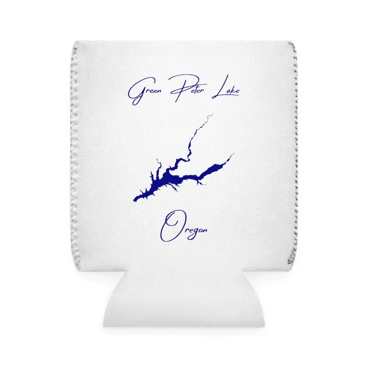 Oregon  Green  Peter  Lake  Can  Koozie  front  position  view  from  front-1  white.webp