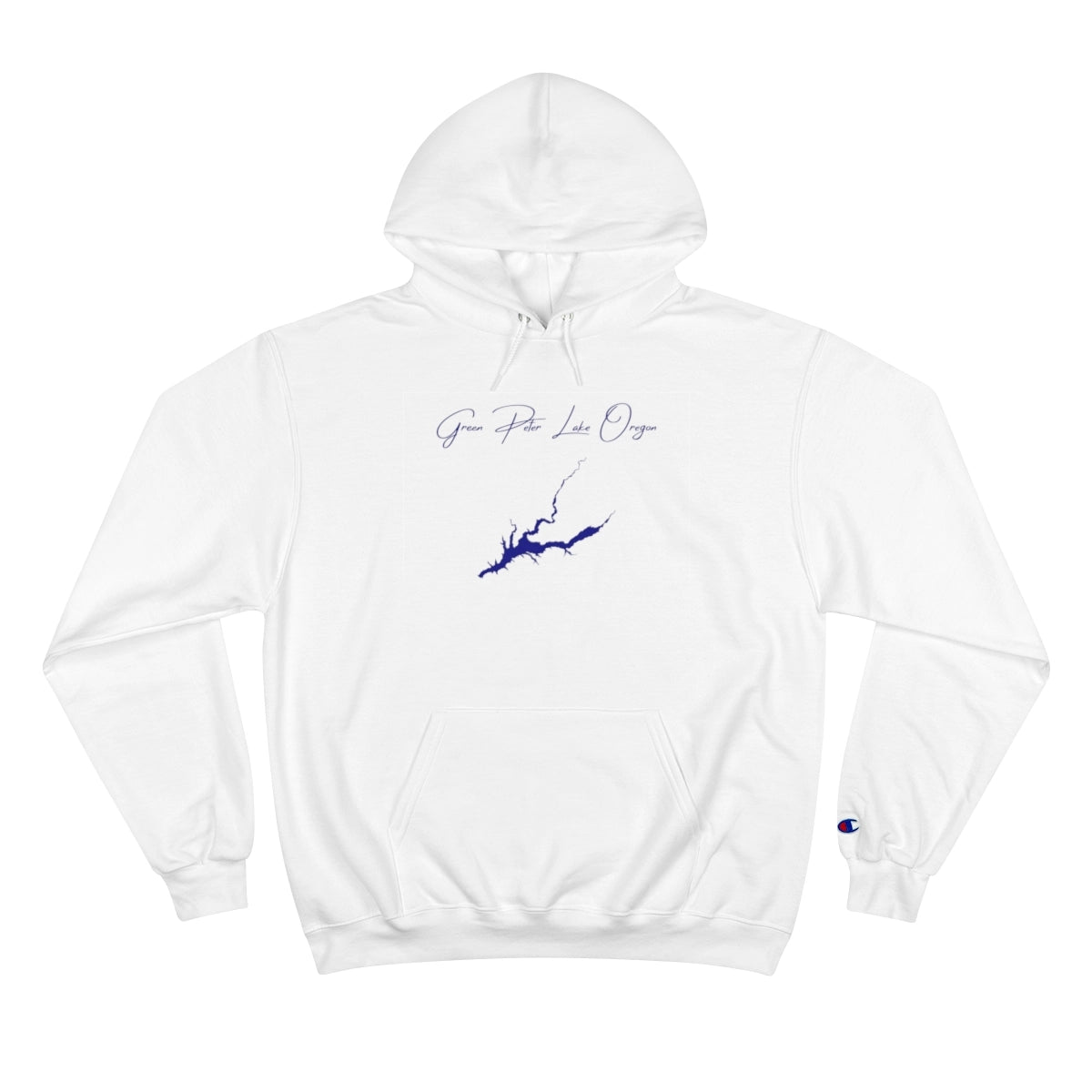 Oregon  Green  Peter  Lake  Hoodie  front  position  view  from  front  white.webp