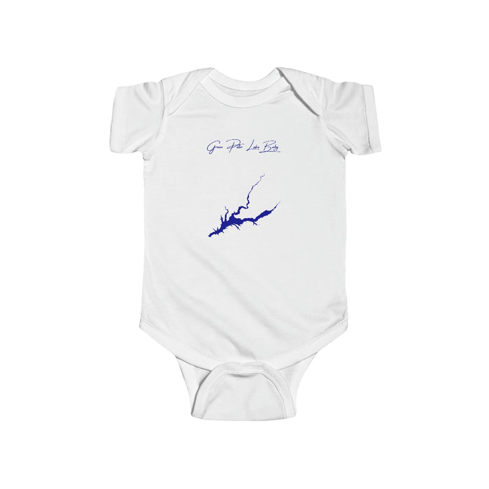 Oregon  Green  Peter  Lake  Onesie  front  position  view  from  front  white.webp