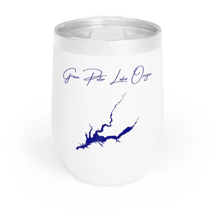 Oregon  Green  Peter  Lake  Wine  Tumbler  front  position  view  from  front  white.webp