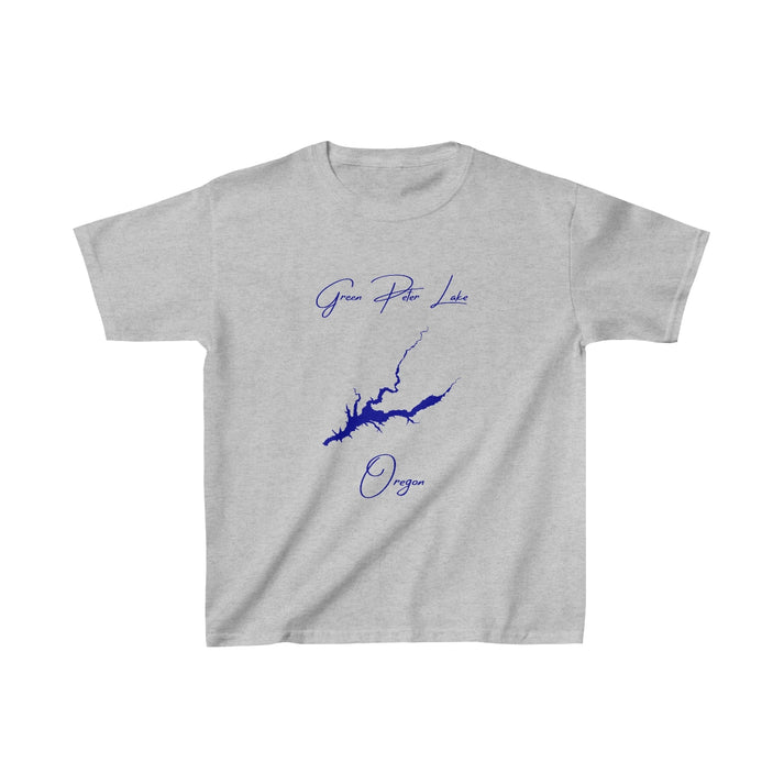 Oregon  Green  Peter  Lake  Youth  T-shirt  front  position  view  from  front  sport  grey.webp