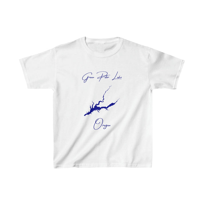 Oregon  Green  Peter  Lake  Youth  T-shirt  front  position  view  from  front  white.webp