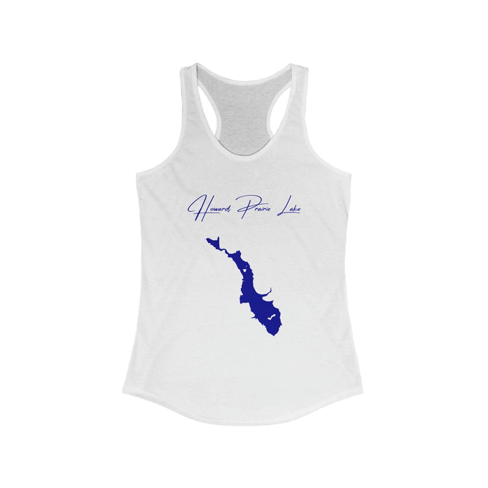 Oregon  Howard  Prairie  Lake  Racerback-Tank  front  position  view  from  front  solid  white.webp