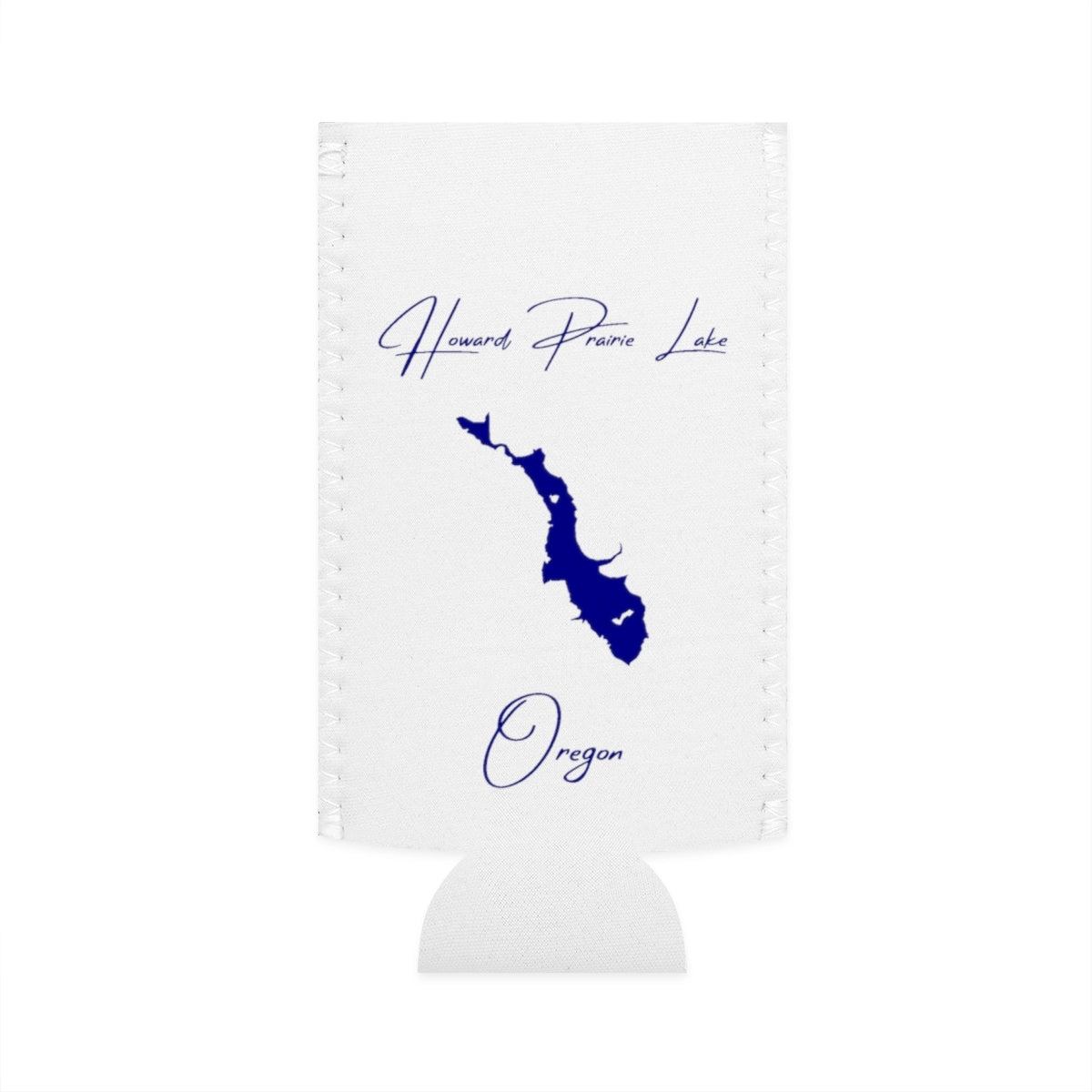 Oregon  Howard  Prairie  Lake  Slim  Can  Koozie  front  position  view  from  flat-front  white.webp