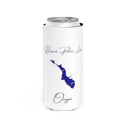 Oregon  Howard  Prairie  Lake  Slim  Can  Koozie  front  position  view  from  front  white.webp