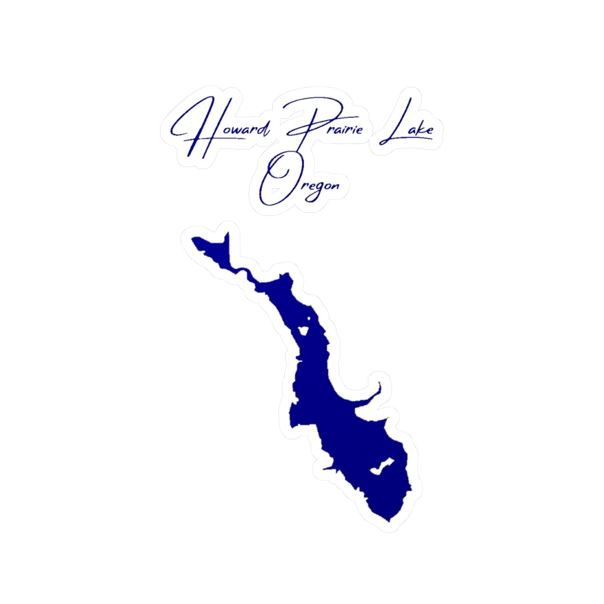 Oregon  Howard  Prairie  Lake  Vinyl  Decal  other  position  view  from  front  4  x  6.webp