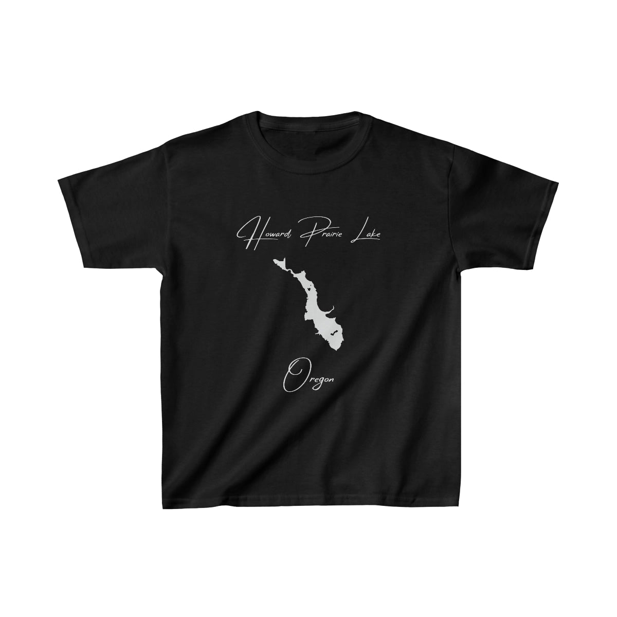 Oregon  Howard  Prairie  Lake  Youth  T-shirt  front  position  view  from  front  black.webp