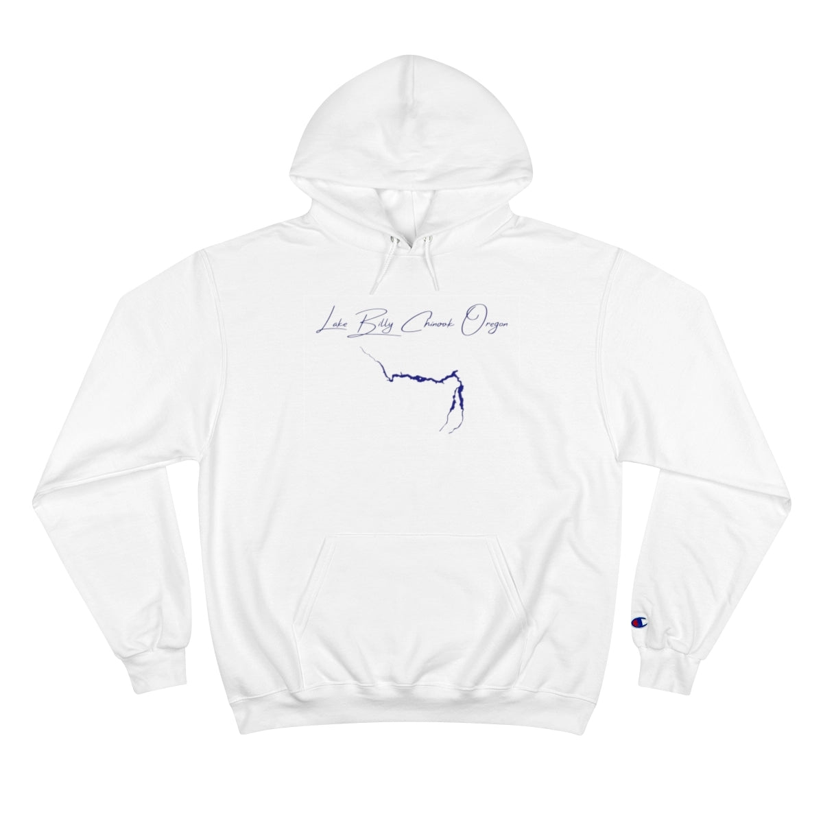 Oregon  Lake  Billy  Chinook  Hoodie  front  position  view  from  front  white.webp