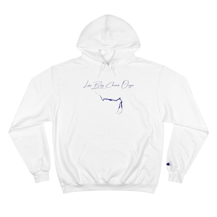 Oregon  Lake  Billy  Chinook  Hoodie  front  position  view  from  front  white.webp
