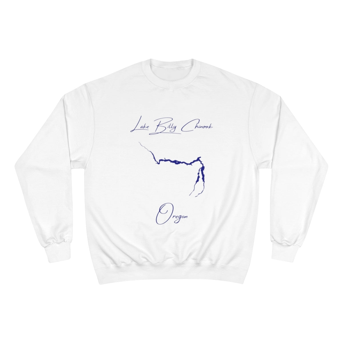 Oregon  Lake  Billy  Chinook  Sweatshirt  front  position  view  from  front  white.webp