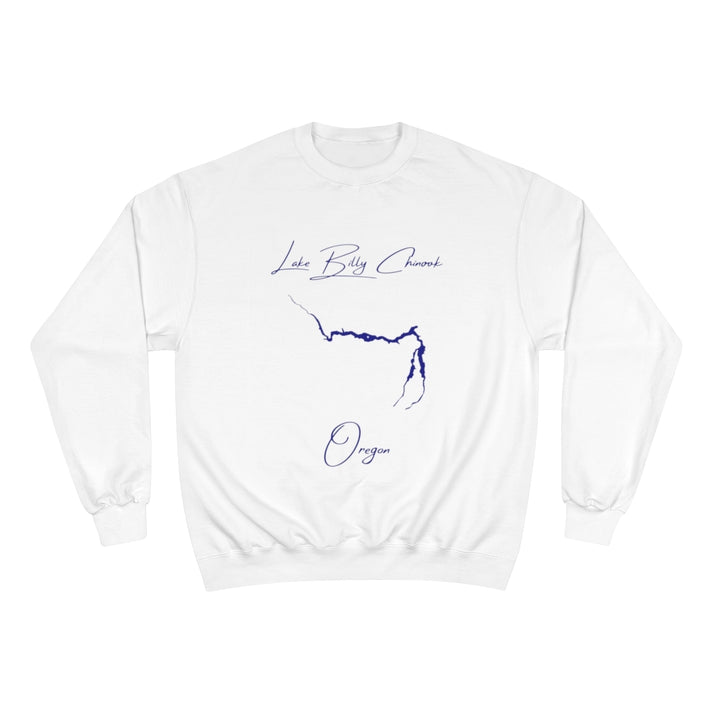 Oregon  Lake  Billy  Chinook  Sweatshirt  front  position  view  from  front  white.webp