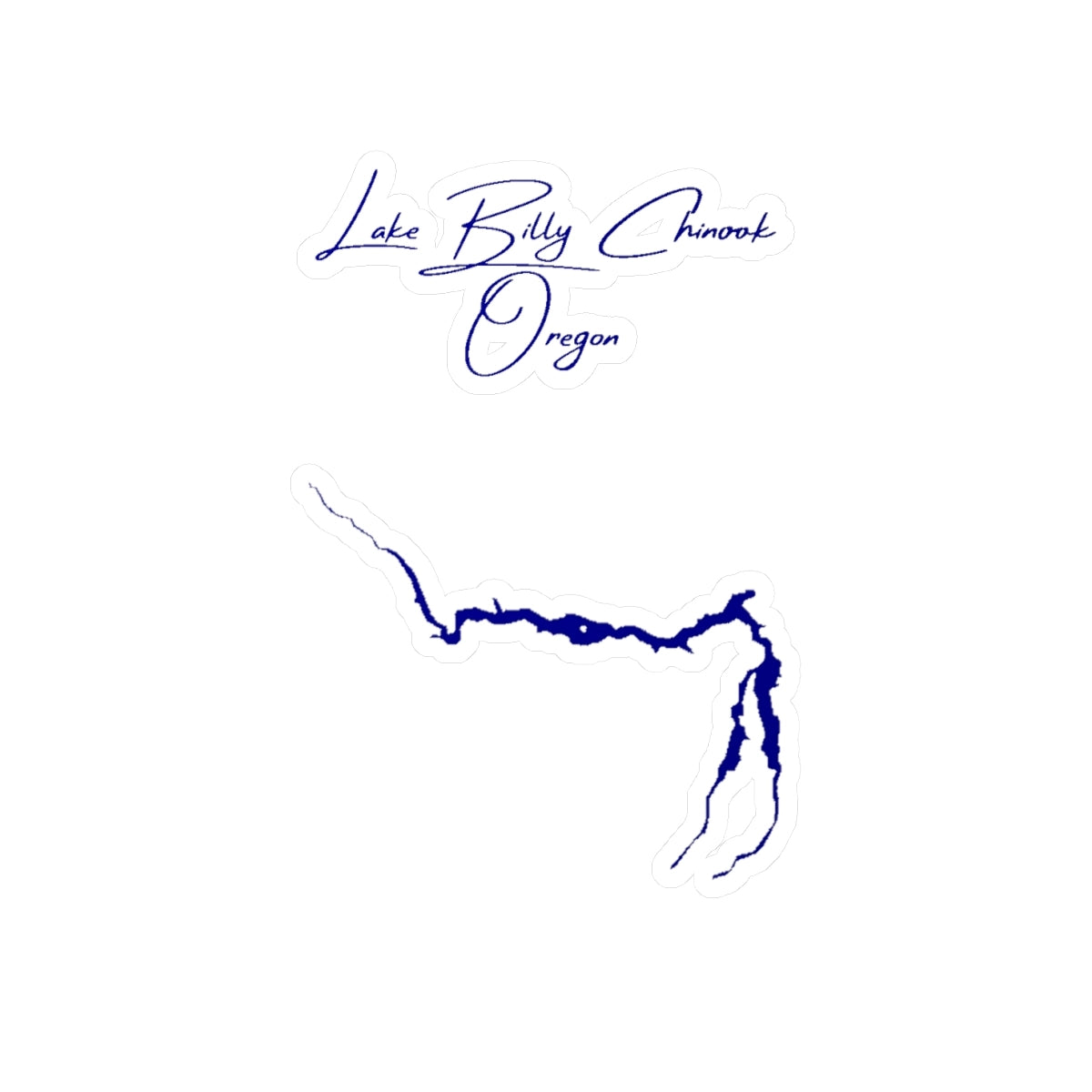 Oregon  Lake  Billy  Chinook  Vinyl  Decal  other  position  view  from  front  4  x  6.webp