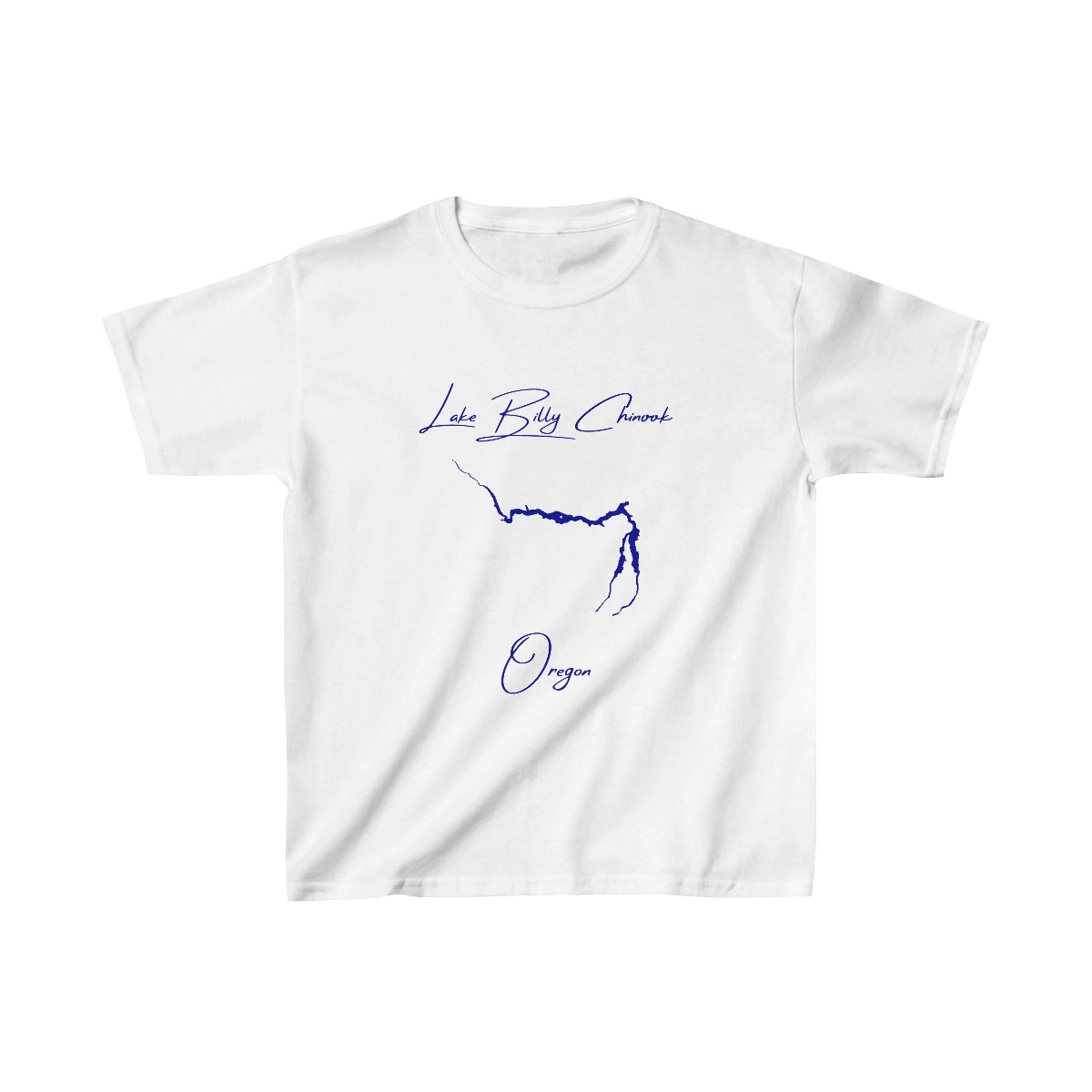 Oregon  Lake  Billy  Chinook  Youth  T-shirt  front  position  view  from  front  white.webp