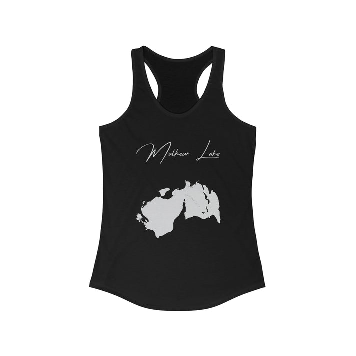 Oregon  Malheur  Lake  Racerback-Tank  front  position  view  from  front  solid  black.webp