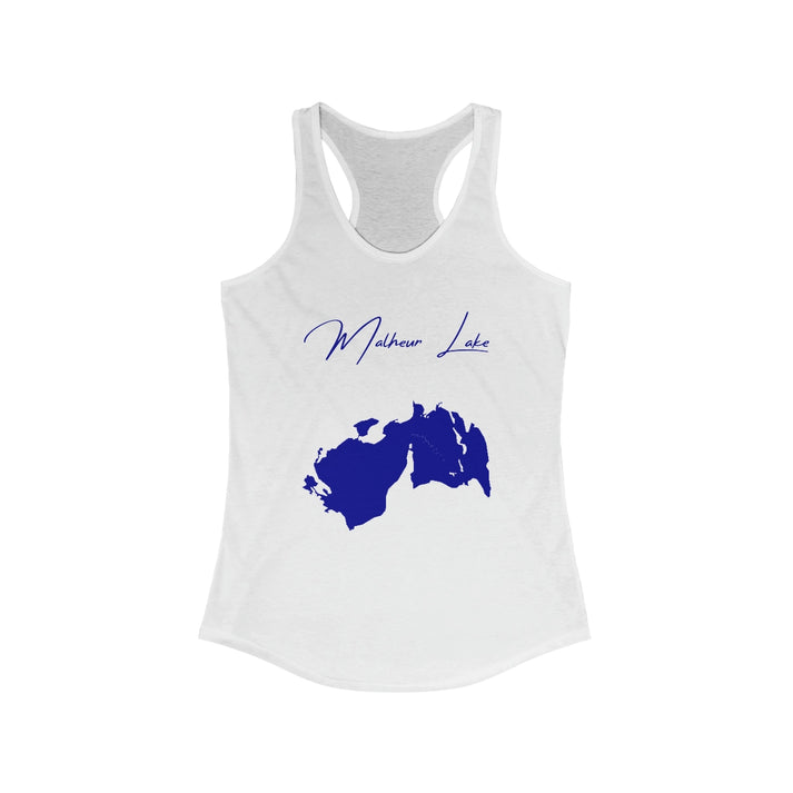 Oregon  Malheur  Lake  Racerback-Tank  front  position  view  from  front  solid  white.webp