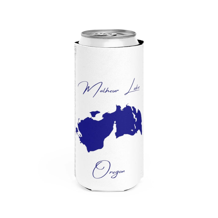 Oregon  Malheur  Lake  Slim  Can  Koozie  front  position  view  from  front  white.webp