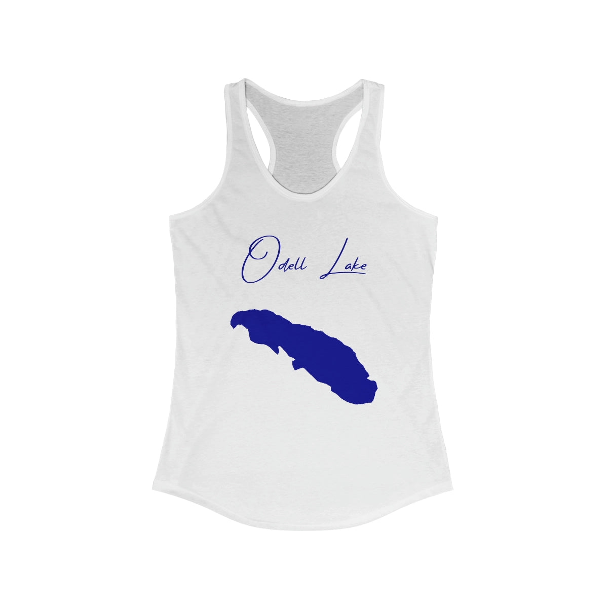 Oregon  Odell  Lake  Racerback-Tank  front  position  view  from  front  solid  white.webp