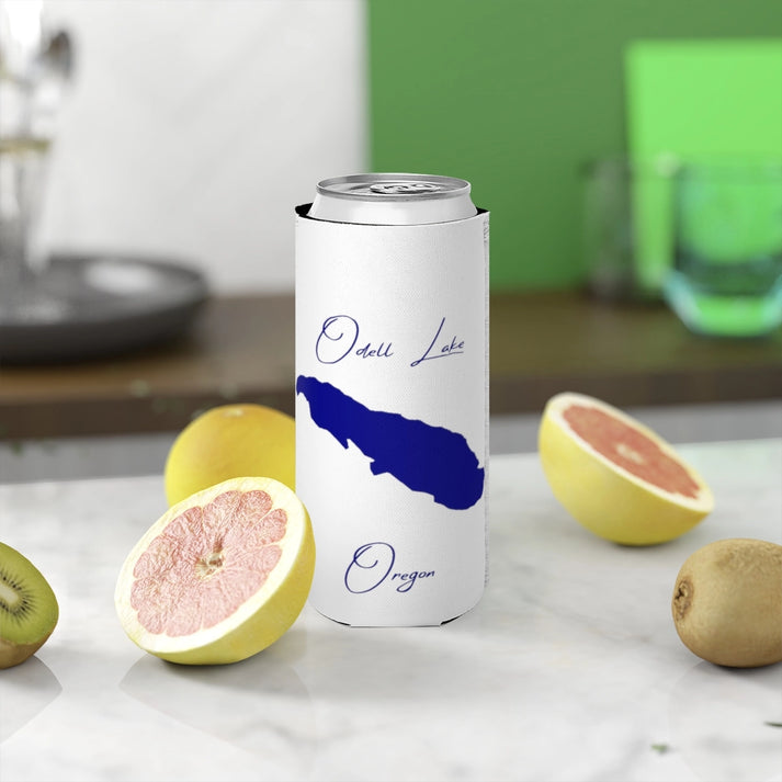 Oregon  Odell  Lake  Slim  Can  Koozie  front  position  view  from  context-2  white.webp