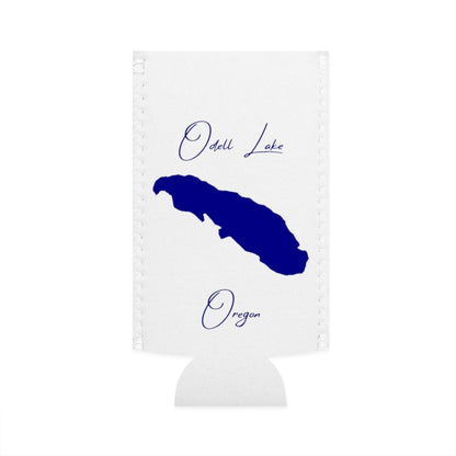Oregon  Odell  Lake  Slim  Can  Koozie  front  position  view  from  flat-front  white.webp