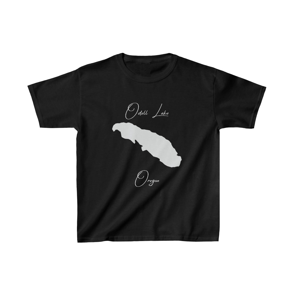 Oregon  Odell  Lake  Youth  T-shirt  front  position  view  from  front  black.webp