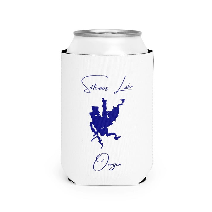 Oregon  Siltcoos  Lake  Can  Koozie  front  position  view  from  front-2  white.webp