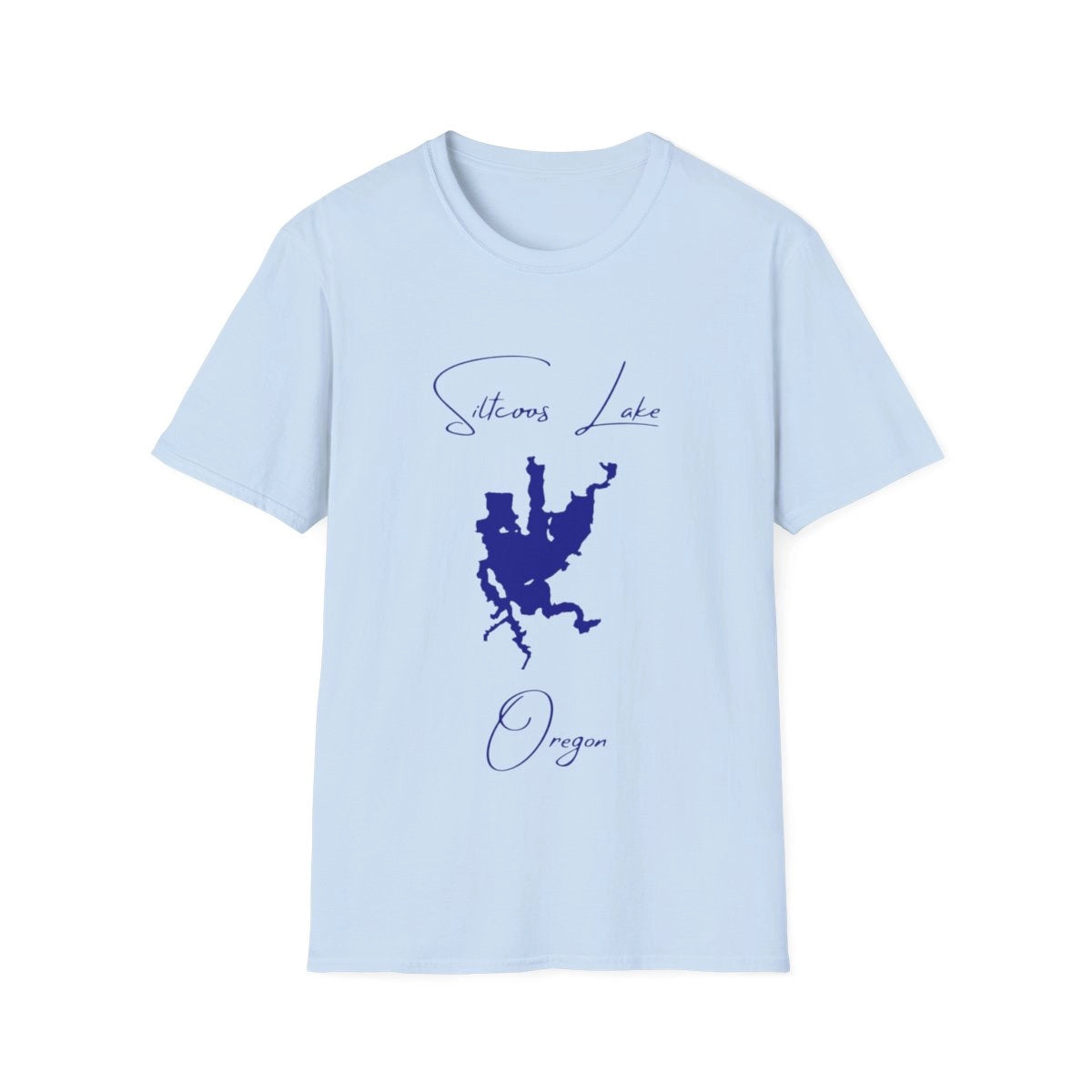 Oregon  Siltcoos  Lake  T-shirt  front  position  view  from  front  light  blue.webp