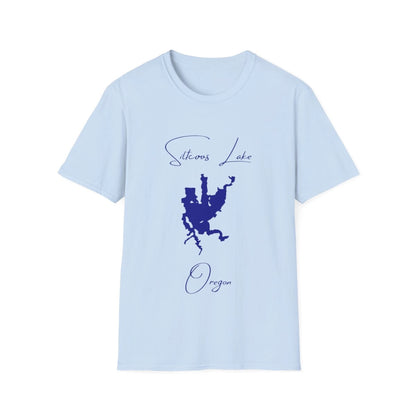 Oregon  Siltcoos  Lake  T-shirt  front  position  view  from  front  light  blue.webp