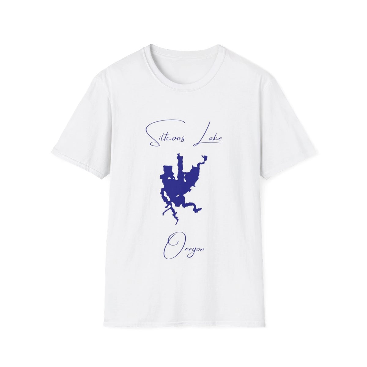 Oregon  Siltcoos  Lake  T-shirt  front  position  view  from  front  white.webp
