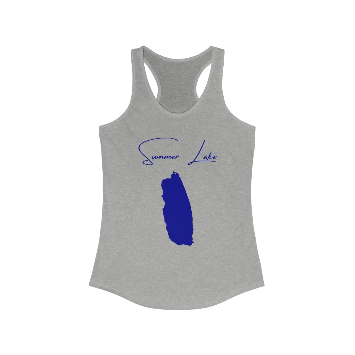 Oregon  Summer  Lake  Racerback-Tank  front  position  view  from  front  heather  grey.webp